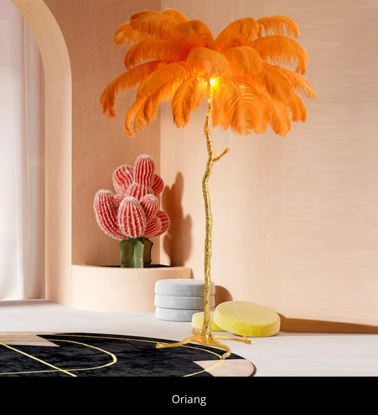 Bird feather lamps