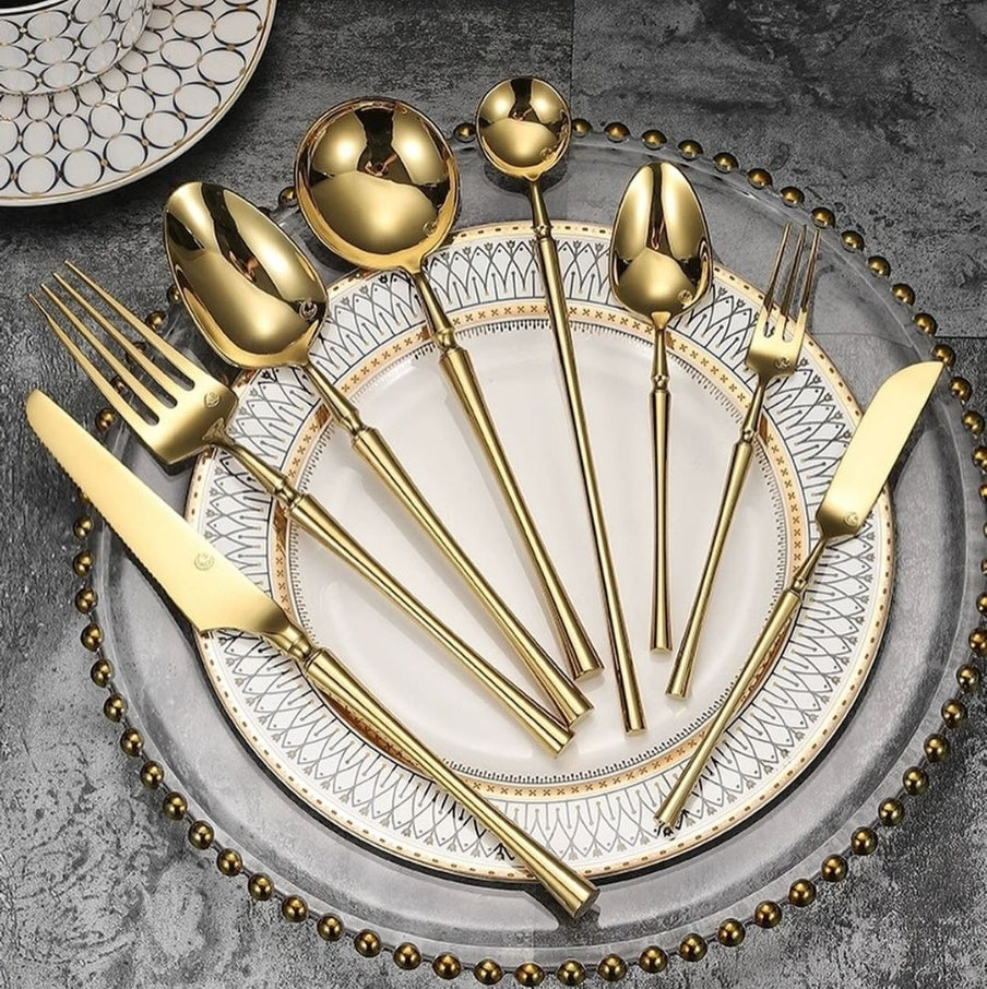 Gold cutlery