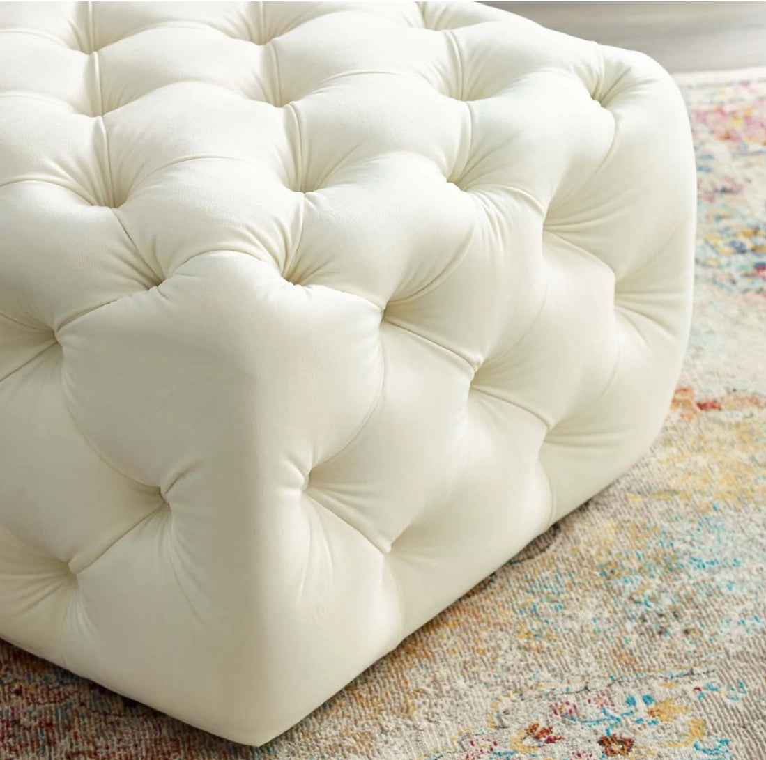 H.O.AK Tufted Button Square Ottoman Collection