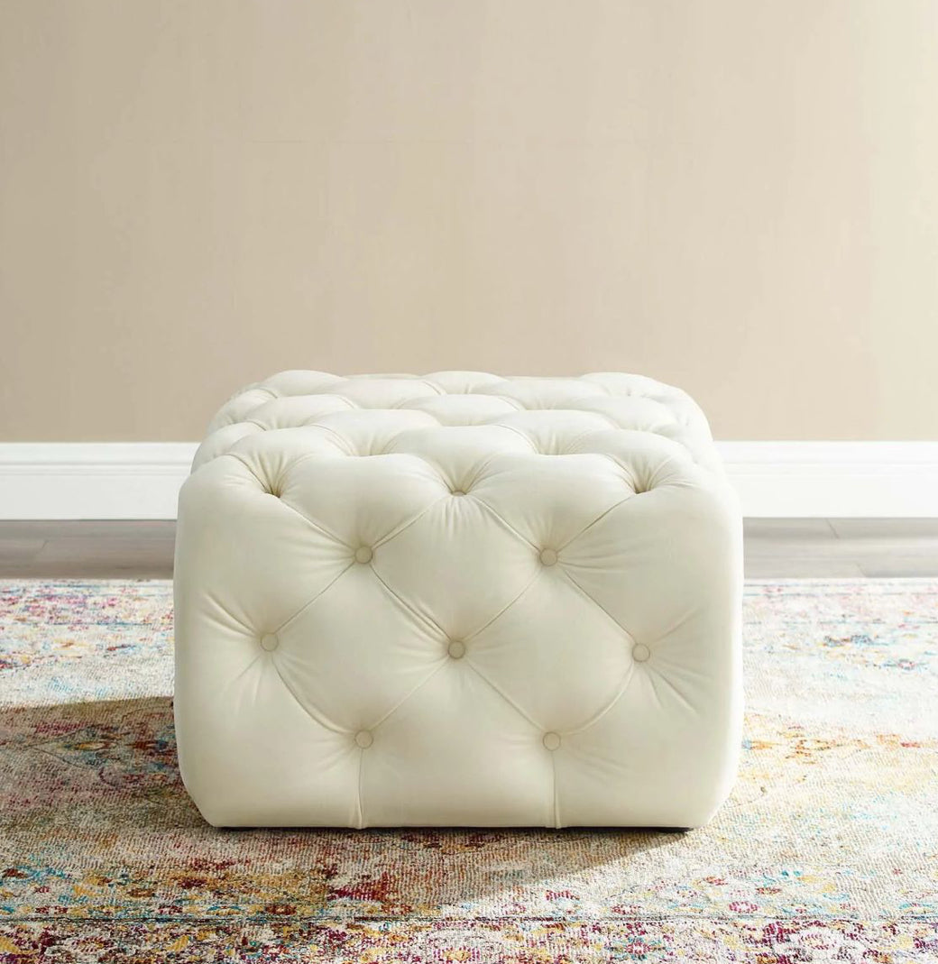 H.O.AK Tufted Button Square Ottoman Collection