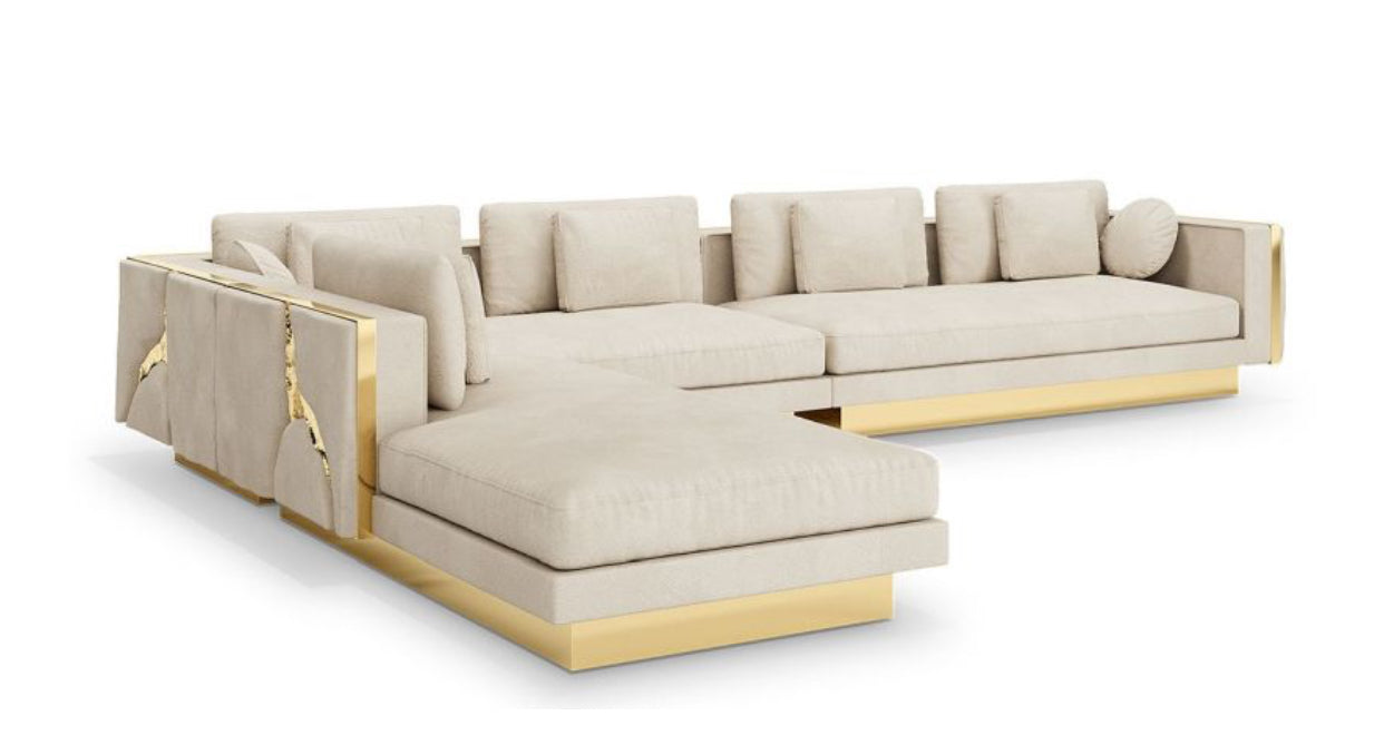 H.O.AK Millionaire Gold luxury couch