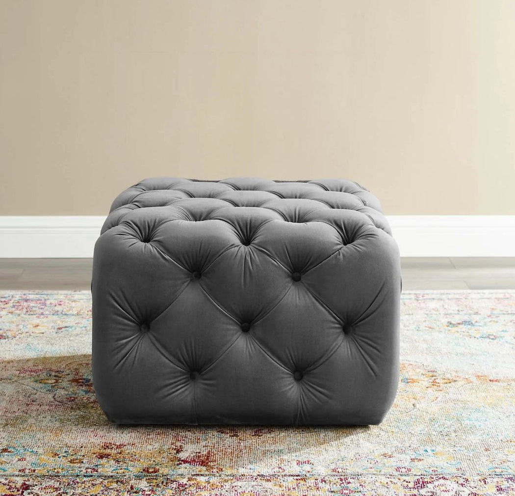 H.O.AK Tufted Button Square Ottoman Collection