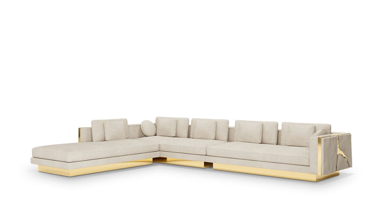 H.O.AK Millionaire Gold luxury couch